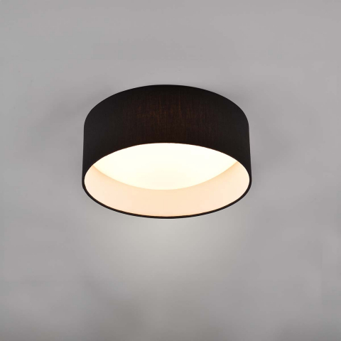 Schlafzimmerbeleuchtung LED Deckenleuchte, Schwarz, Weiss, Kunststoff, Stoff, Rund, 30 cm Ø Hotelbeleuchtung, Küchenbeleuchtung, Wohnzimmerbeleuchtung, Flurbeleuchtung, Esszimmerbeleuchtung, Praxisbeleuchtung