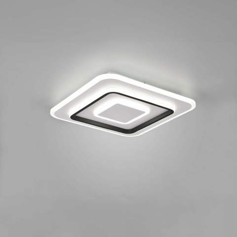 LED Deckenleuchte, Quadrat, Farbwechsler, Dimmer, Fernbedienung, 39 cm x 39 cm, Küchenbeleuchtung, Esszimmer Deckenleuchte, Wohnzimmerleuchte, Wartezimmerleuchte, Praxisleuchte, Schlafzimmer Deckenbeleuchtung, Dielenleuchte, Treppenhausbeleuchtung, IP20