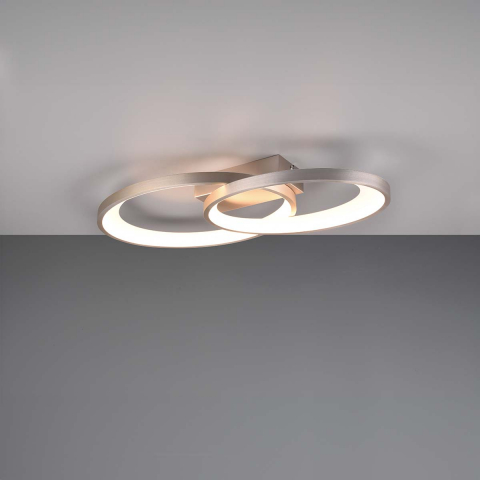 Küchenbeleuchtung LED Deckenleuchte, Wandleuchte, Nickel, Weiss, Metall, Oval, 57 cm x 30 cm, Schlafzimmerbeleuchtung, Wohnzimmerbeleuchtung, Hotelbeleuchtung, Flurbeleuchtung
