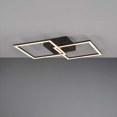 Wohnzimmerbeleuchtung, Hotelbeleuchtung, LED Deckenleuchte, Wandleuchte, Schwarz, Quadratisch, Schwenkbar, 60 cm x 35 cm, Schlafzimmerbeleuchtung, Küchenbeleuchtung, Esszimmerbeleuchtung, Flurbeleuchtung