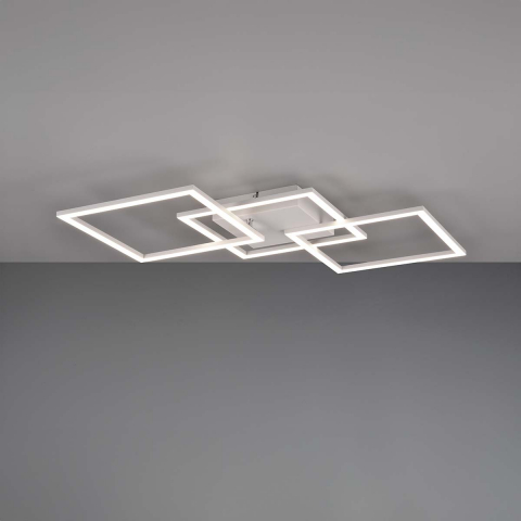 Bürobeleuchtung, Schlafzimmerbeleuchtung, Wohnzimmerbeleuchtung, Hotelbeleuchtung Moderne LED Deckenleuchte, Quadrate, Schwenkbar, Weiss, 74 cm x 35 cm