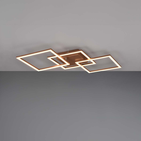 Küchenbeleuchtung, Esszimmerbeleuchtung, Restaurantbeleuchtung, Schlafzimmerbeleuchtung, Wohnzimmerbeleuchtung LED Deckenleuchte, Quadrate, Coffee, Schwenkbar, 74 cm x 35 cm