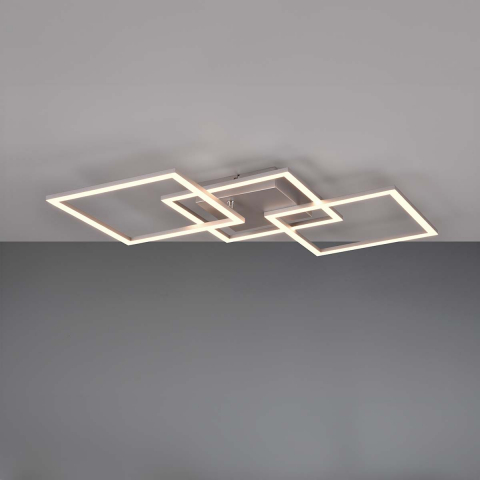 Wohnzimmerbeleuchtung, Schafzimmerbeleuchtung, Esszimmerbeleuchtung, Küchenbeleuchtung LED Deckenleuchte, Modern, Titanfarben, Quadrate, Schwenkbar, 74 cm x 35 cm