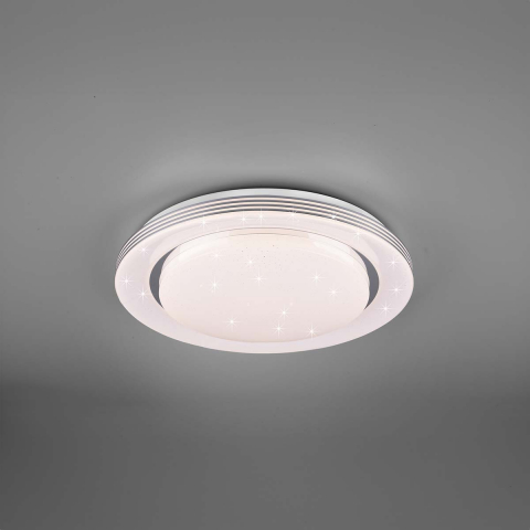 Schlafzimmerbeleuchtung, Hotelzimmerbeleuchtung LED Deckenleuchte, Sterneneffekt, Fernbedienung, Farbwechsler, Dimmer, Nachtlicht, 48 cm Ø, Flurbeleuchtung, Restaurantbeleuchtung