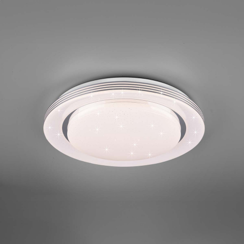 Schlafzimmerbeleuchtung, Wohnzimmerbeleuchtung, Hotelzimmerbeleuchtung, LED Deckenleuchte, Rund, Sterneneffekt, Farbwechsler, Dimmer, Fernbedienung, 58 cm Ø, Küchenbeleuchtung, Esszimmerbeleuchtung, Restaurantbeleuchtung, Flurbeleuchtung