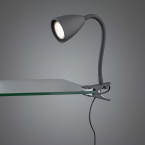 Éclairage de lit, lampe à pince, noir, col flexible, interrupteur à cordon, hauteur 20 cm, lampe de chevet, lampe de chambre à coucher, lampe de lecture, lampe de bricolage, lampe de table cosmétique, lampe de chevet, éclairage de buffet, éclairage intérieur, éclairage de salon, IP20