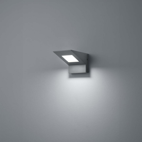 LED Außen Wandleuchte, Modern, Aluminium, Anthrazit, IP54, 10 cm x 9 cm, Garagenbeleuchtung, Türeingangsleuchte, Fassadenbeleuchtung, Raucherbereichsleuchte, Gartenleuchte, Mauerbeleuchtung, Balkon Wandleuchte, Terrassenwandlampe, Outdoorleuchte