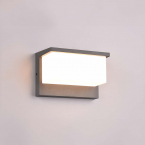 Applique murale d'extérieur à LED, Rectangulaire, Anthracite, Blanc, IP54, 23 cm x 15 cm, éclairage de terrasse, applique murale de balcon, applique murale de café, applique extérieure de restaurant, applique murale de terrasse, éclairage de véranda, éclairage d'extérieur, éclairage de façade, éclairage de cage d'escalier