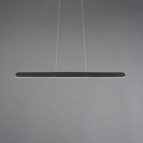 LED Pendelleuchte, Schwarz, Farbwechsler, Touch Dimmer, 100 cm x 8 cm