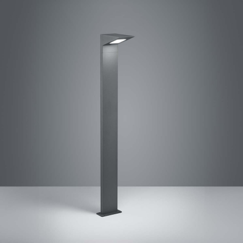 LED Aussen Wegeleuchte, Modern, Poller, Aluminium, Anthrazit, IP54, 100 cm Höhe, Aussen Stehleuchte, Gartenleuchte, Verandabeleuchtung, Hofbeleuchtung, Outdoorleuchte, Einfahrtleuchte, Wegrandbeleuchtung, Gartenweglampe