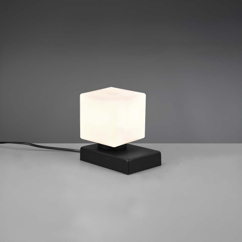 Schlafzimmerbeleuchtung Tischleuchte, Schwarz, Weiss, Glasschirm, Touch-Funktion, 15 cm x 10 cm, Bettleuchte, Nachttischleuchte, Hotel Tischleuchte, Innenraumbeleuchtung, Wohnraumbeleuchtung, IP20