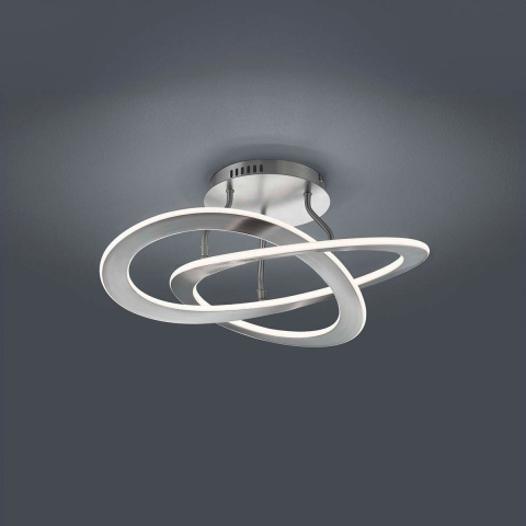 LED Deckenleuchte, Modern, Switch Dimmer, Unendlich-Design, 53 cm Ø, Küchenbeleuchtung, Wohnzimmerleuchte, Cafébeleuchtung, Praxis Deckenleuchte, Wartezimmerleuchte, Hotelleuchte, Innenraumbeleuchtung, Wohnraumbeleuchtung, IP20