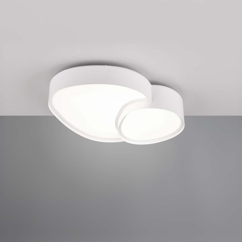 LED Deckenleuchte, Weiß, Farbwechsler, Dimmer, Nachtlicht, 43 cm x 36 cm, Schlafzimmerbeleuchtung, Wohnzimmerleuchte, Dielenleuchte, Praxis Deckenleuchte, Wartezimmerlampe, Innenraumbeleuchtung, Wohnraumbeleuchtung, IP20