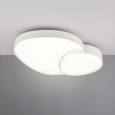 LED Deckenleuchte, Weiß, Fernbedienung, Farbwechsler, Dimmer, 77 cm x 63 cm, Hotelzimmerbeleuchtung, Schlafzimmer Deckenleuchte, Wohnzimmer Deckenlampe, Flurbeleuchtung, Praxisbeleuchtung, Wartezimmerleuchte, Büro Deckenlicht, Restaurant Deckenbeleuchtung, Innenraumbeleuchtung, Wohnraumbeleuchtung, IP20
