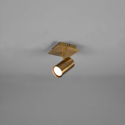 Hotelzimmerbeleuchtung Wandleuchte, 1er Strahler, Verstellbar, Altmessing, 15 cm Höhe, Cafébeleuchtung, Wartezimmerleuchte, Praxis Deckenstrahler, Flur Wandspot, Hotel Wandbeleuchtung, Innenraumbeleuchtung, Wohnraumbeleuchtung, IP20