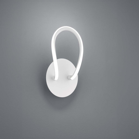 LED Wandleuchte, Gebogen, Weiss, Dimmbar, 4000 Kelvin, 26 cm Höhe, Dekoleuchte, Hotel Wandleuchte, Restaurant Wandleuchte, Wartezimmerwandlampe, Praxisleuchte, Caféwandleuchte, Flurbeleuchtung, Dielenlampe, Innenraumbeleuchtung, Wohnraumbeleuchtung, IP20
