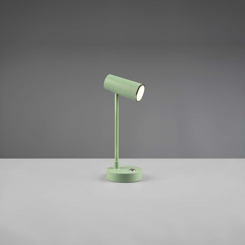 LED Tischleuchte, Grün, Farbwechsler, Dimmer, USB, Akku, 28 cm Höhe, Schreibtischleuchte, Nachttischleuchte, Sideboardleuchte, Mobile Leuchte, Akkubeleuchtung, Innenraumbeleuchtung, Wohnraumbeleuchtung, IP20
