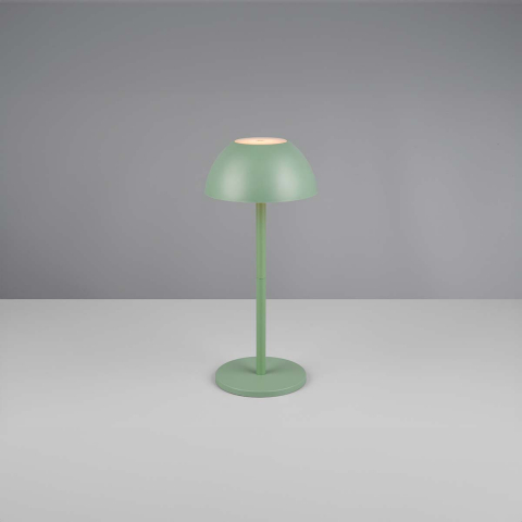 LED Aussen Tischleuchte, Touch Dimmer, Akku, Pistaziengrün, Pilzförmig, IP54, 30 cm Höhe Gartenbeleuchtung, Hotelbeleuchtung, Restaurantbeleuchtung, Balkonbeleuchtung, Terrassenbeleuchtung