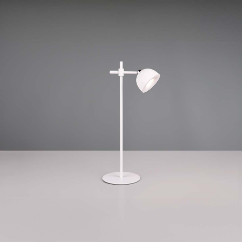 LED Tischleuchte, Wandleuchte, Klemmleuchte, Weiss, Rund, Dimmbar, Akku, 41 cm Höhe, Nachtlicht, Hoteltischleuchte, Schreibtischleuchte, Werkstattleuchte, Innenraumbeleuchtung, Wohnraumbeleuchtung, IP20