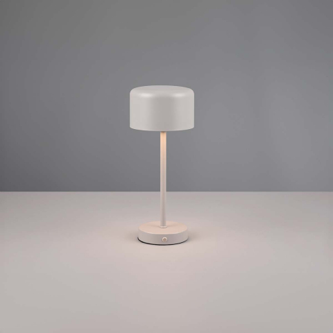 LED Tischleuchte, Ultimate Grau, Metall, Rund, Touch Dimmer, Akku, 30 cm Höhe, Wohnzimmerbeleuchtung, Bettleuchte, Nachttischleuchte, Sideboardleuchte, Dekolampe, Kommodenleuchte, Regalleuchte, Wohnzimmerlicht, Schlafzimmertischleuchte, Innenraumbeleuchtung, Akkuleuchte, Mobileleuchte, Wohnraumbeleuchtung, IP20