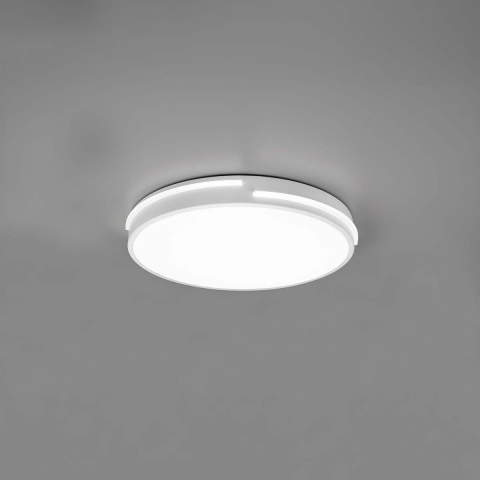 LED Deckenleuchte, Weiss, Fernbedienung, Farbwechsler, Dimmer, 40 cm Ø, Bürobeleuchtung, Cafébeleuchtung, Wartezimmerleuchte, Praxisbeleuchtung, Schlafzimmerdeckenleuchte, Restaurantdeckenlicht, Hotelleuchte, Wohnzimmerleuchte, Wohnraumbeleuchtung, Innenraumbeleuchtung, IP20