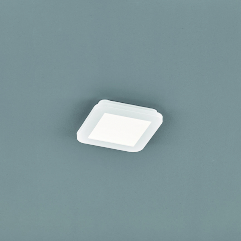 LED Bad Deckenleuchte, Quadrat, Weiss, Switch Dimmer, IP44, 17 cm x 17 cm, Hotelbadleuchte, Restaurant Toilettenbeleuchtung, Feuchtraumleuchte, Nassraumleuchte, Dusch Deckenleuchte, Badezimmerbeleuchtung