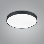 Plafonnier LED, rond, noir, DipSwitch, changeur de couleur, 49 cm Ø, éclairage de salle de conférence, lampe d'hôtel, lampe de bureau, éclairage intérieur, éclairage domestique, IP20
