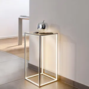 LED Stehlampe, Tischform, Rechteckig, Glasplatte, 60 cm x 30 cm, Hotelleuchte, Schlafzimmerleuchte, Wohnzimmerlampe, Dekoleuchte, Flurbeleuchtung, Innenraumbeleuchtung, Wohnraumbeleuchtung, IP20