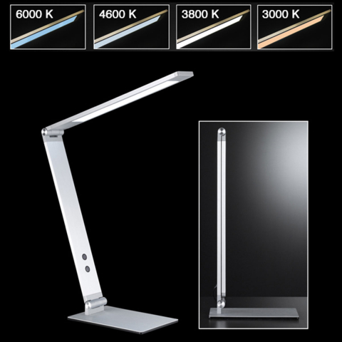 LED Tischleuchte, Dimmer, 810 Lumen, Schreibtischleuchte, 38 cm Höhe, Bettleuchte, Officeleuchte, Arbeitsplatzleuchte, Homeofficelampe, Bürolicht, Praxis Tischleuchte, Innenraumbeleuchtung, Wohnraumbeleuchtung, IP20
