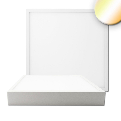 Plafonnier LED, Carré, Blanc, Changement de couleur, Variable, IP42, 30 cm x 30 cm, Éclairage scolaire, Plafonnier de cabinet médical, Éclairage de salle d'attente, Éclairage de cage d'escalier, Lampe de salle de soins, Plafonnier de bureau, Éclairage intérieur, Éclairage de salon, Éclairage de couloir
