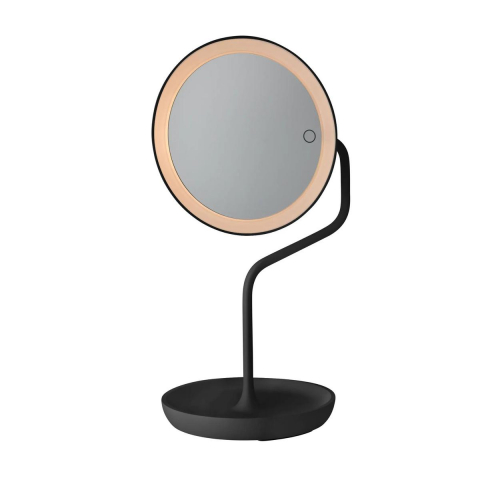 Hotelzimmerbeleuchtung Villeroy & Boch Kosmetikspiegel, LED Tischleuchte, Schwarz, CCT, Dimmer, Akku, 32 cm Höhe, Bad Tischleuchte, Schminkbeleuchtung, Beautyleuchte