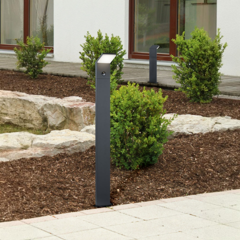 Aussen Stehleuchte, Bewegungsmelder, 100 cm Höhe, Gartenlicht, Wegbeleuchtung, Einfahrtsbeleuchtung, Eingangsbeleuchtung, Hofleuchte, Gartenweglampe, Outdoorleuchte