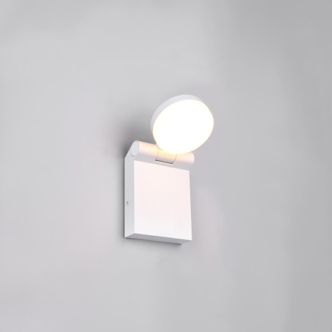 LED Außen Wandleuchte, Weiß, Alu Druckguss, Farbwechsler, Dip Switch, 10 cm x 19 cm, Eingangsbeleuchtung, Türeingangsleuchte, Gartenleuchte, Balkonwandleuchte, Terrassenwandleuchte, Verandabeleuchtung, Fassadenleuchte, Außenbeleuchtung, Outdoorleuchte