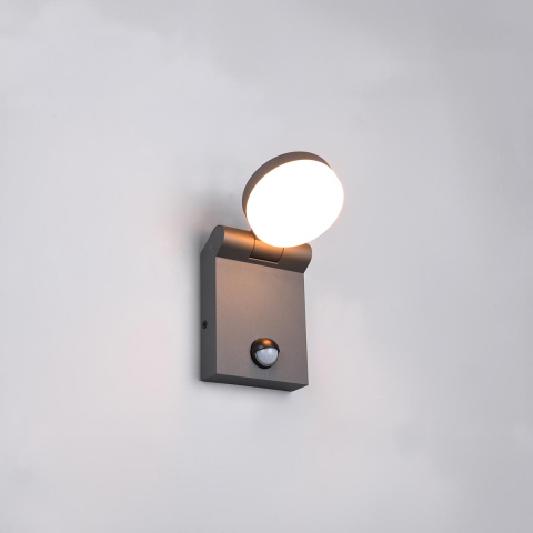 LED Aussen Wandleuchte, IP44, Anthrazit, Kippbar, Bewegungssensor, Farbwechsler, 19 cm Höhe, Hauseingangsbeleuchtung, Gartenwandleuchte, Türeingangsleuchte, Garageneuchte, Eingangsbeleuchtung, Hofbeleuchtung, Fassadenleuchte, Hauswandlampe, Verandaleuchte, Balkonlampe, Terrassenlicht