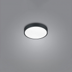 LED Deckenleuchte, Farbwechsler, Metall, Acryl, Schwarz, Rund, 31 cm ∅, Küchenbeleuchtung, Cafédeckenleuchte Wartezimmerleuchte, Praxislampe, Flurbeleuchtung, Treppenhausbeleuchtung, Innenraumbeleuchtung, Wohnraumbeleuchtung, IP20