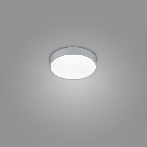 LED Deckenleuchte, Rund, Metall, Titanfarbig, Farbwechsler, 31 cm Ø, Hotelzimmerbeleuchtung, Restaurantdeckenlampe, Praxisleuchte, Wartezimmerbeleuchtung, Cafébeleuchtung, Flurbeleuchtung, Innenraumbeleuchtung, Wohnraumbeleuchtung, IP20