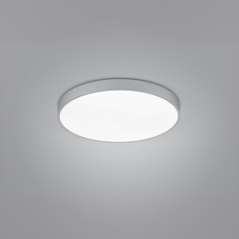 LED Deckenleuchte, Wandleuchte, Farbwechsler, Titan, Metall, Acryl, 49 cm Ø, Restaurantbeleuchtung, Hoteldeckenleuchte, Cafébeleuchtung, Praxislampe, Wartezimmerleuchte, Cafébeleuchtung, Innenraumbeleuchtung, Wohnraumbeleuchtung, IP20