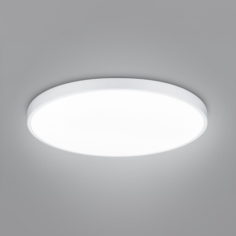 LED Deckenleuchte, Wandleuchte, Rund, Farbwechsler, Weiss, Metall, Acryl, 75 cm Ø, Esszimmerbeleuchtung, Cafébeleuchtung, Hoteldeckenlampe, Praxisleuchte, Wartezimmerleuchte, Flurdeckenlampe, Innenraumbeleuchtung, Wohnraumbeleuchtung, IP20