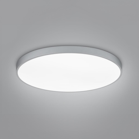 LED Deckenleuchte, Wandleuchte, Rund, Metall, Titanfarbig, Farbwechsler, 75 cm Ø, Bürobeleuchtung, Cafébeleuchtung, Wartezimmerleuchte, Praxislampe, Hoteldeckenleuchte, Treppenhauslicht, Flache Leuchte, Innenraumbeleuchtung, Wohnraumbeleuchtung, IP20