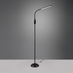 Bürobeleuchtung, Home-Office Beleuchtung, Hotelzimmerbeleuchtung, Praxisbeleuchtung, Wohnzimmerbeleuchtung LED Stehleuchte, Schwarz, Farbwechsler, Touch Dimmer, 145 cm Höhe