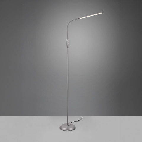 Bürobeleuchtung, Wohnzimmerbeleuchtung, Hobbyraumbeleuchtung, Hotelzimmerbeleuchtung, Praxisbeleuchtung LED Stehleuchte, Farbwechsler, Touch Dimmer, Grau, 145 cm Höhe
