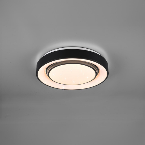 Wohnzimmerbeleuchtung, Schlafzimmerbeleuchtung, Hotelzimmerbeleuchtung, Flurbeleuchtung, Küchenbeleuchtung, Esszimmerbeleuchtung LED Deckenleuchte, WiZ, Farbwechsler, RGBW, Dimmer, Starlight Cover, 38 cm Ø