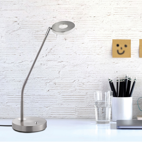 LED Tischleuchte, Dimmbar, Schreibtischleuchte, 750 Lumen, 60 cm Höhe, 3000 Kelvin, Officeleuchte, Arbeitsplatzbeleuchtung, Bastelbeleuchtung, Nachttischleuchte, Bettleuchte