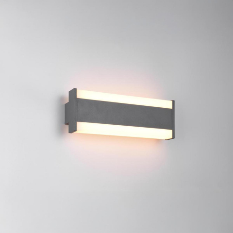 Balkonbeleuchtung, Eingangstürbeleuchtung, Fassadenbeleuchtung, Terrassenbeleuchtung, LED Aussen Wandleuchte, Farbwechsler, Up-Down-Licht, IP54, 30 cm x 11 cm
