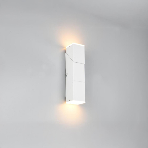 Küchenbeleuchtung, Esszimmerbeleuchtung, Restaurantbeleuchtung, Hotelzimmerbeleuchtung, Schlafzimmerbeleuchtung LED Wandleuchte, Rechteckig, Schwenkbar, Weiss, Flex-Connect, 17 cm Höhe
