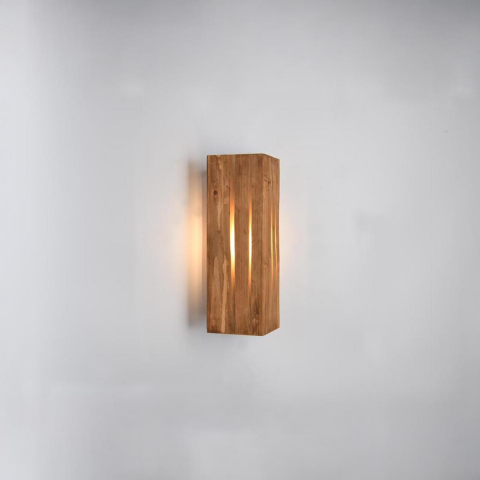 Wohnzimmerbeleuchtung, Flurbeleuchtung, Schlafimmerbeleuchtung, Hotelzimmerbeleuchtung, Aufenthaltsraumbeleuchtung, Spabeleuchtung Dekorative Wandleuchte, Naturholz, Braun, 30 cm Breite