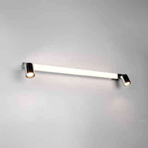 Badezimmerbeleuchtung, Waschraumbeleuchtung, Küchenbeleuchtung, Hotelbeleuchtung, Restaurantbeleuchtung, Gästehausbeleuchtung, Bad Wandleuchte, 3 Strahler, Memoryfunktion, Farbwechler, Schalter, IP44, 90 cm x 6 cm