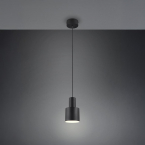 Küchenbeleuchtung, Wohnzimmerbeleuchtung, Esszimmerbeleuchtung, Restaurantbeleuchtung, Loftbeleuchtung Pendelleuchte, Schwarz, Metall, Rund, Höhe anpassbar, 12 cm Ø