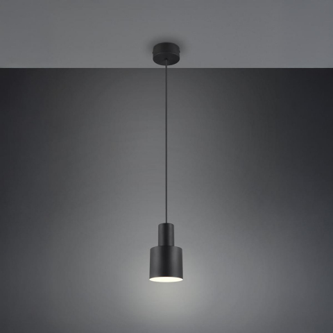Küchenbeleuchtung, Wohnzimmerbeleuchtung, Esszimmerbeleuchtung, Restaurantbeleuchtung, Loftbeleuchtung Pendelleuchte, Schwarz, Metall, Rund, Höhe anpassbar, 12 cm Ø