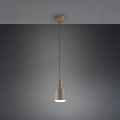 Küchenbeleuchtung, Esszimmerbeleuchtung, Wohnzimmerbeleuchtung, Hotelzimmerbeleuchtung, Restaurantbeleuchtung Pendelleuchte, Metall, Taupe, Höhe anpassbar, 12 cm Ø